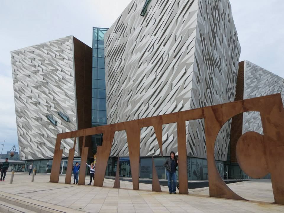 A large building with the word titanic in front of it