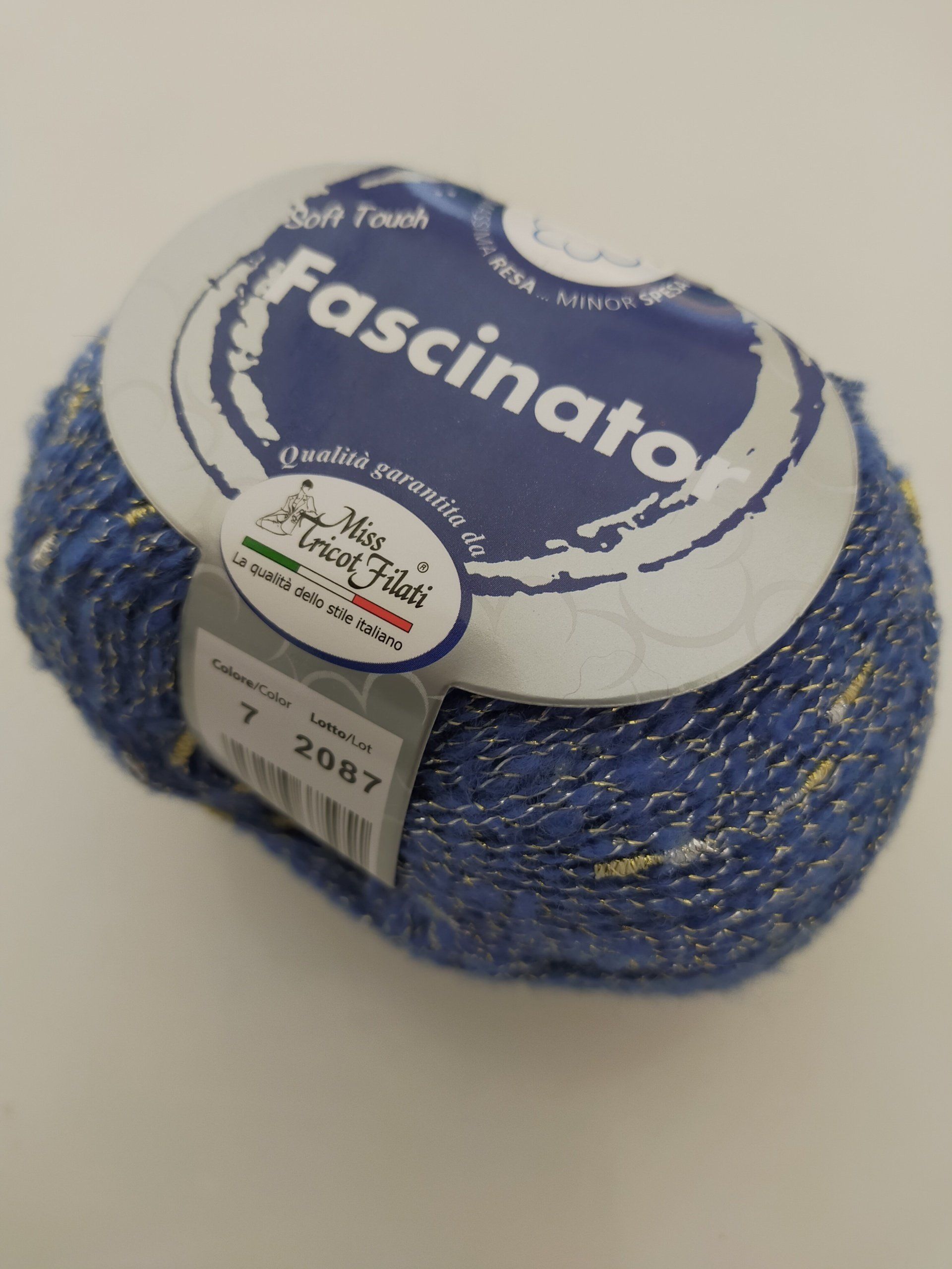 gomitoli di filo bottonato di lurex