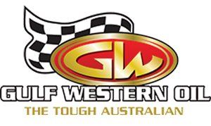 A logo for gulf western oil the tough australian