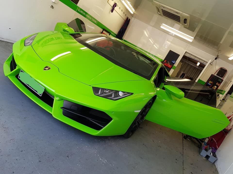 Green Car with Tinted Windows — Enfield, SA — Scorpion Window Tinting