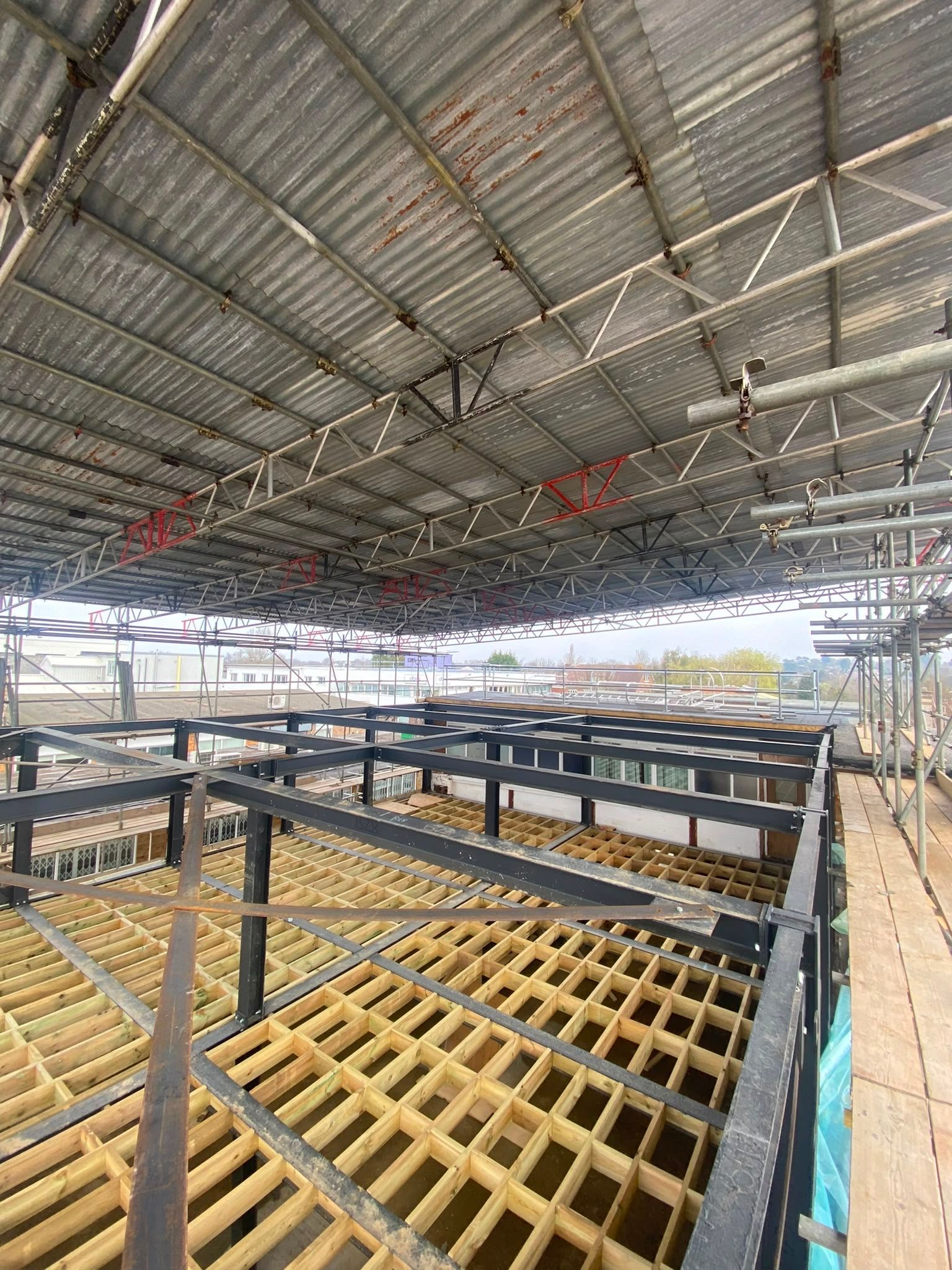 Commercial scaffolding installed on a house in Potters Bar
