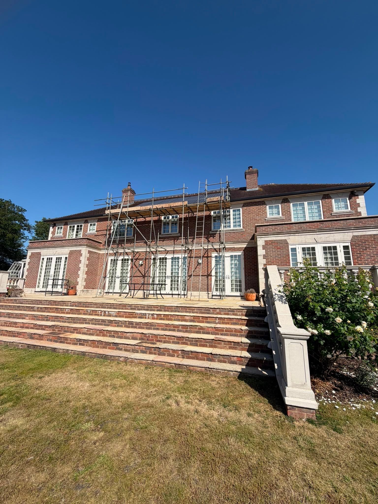 Domestic scaffolding installed on a house in Potters Bar