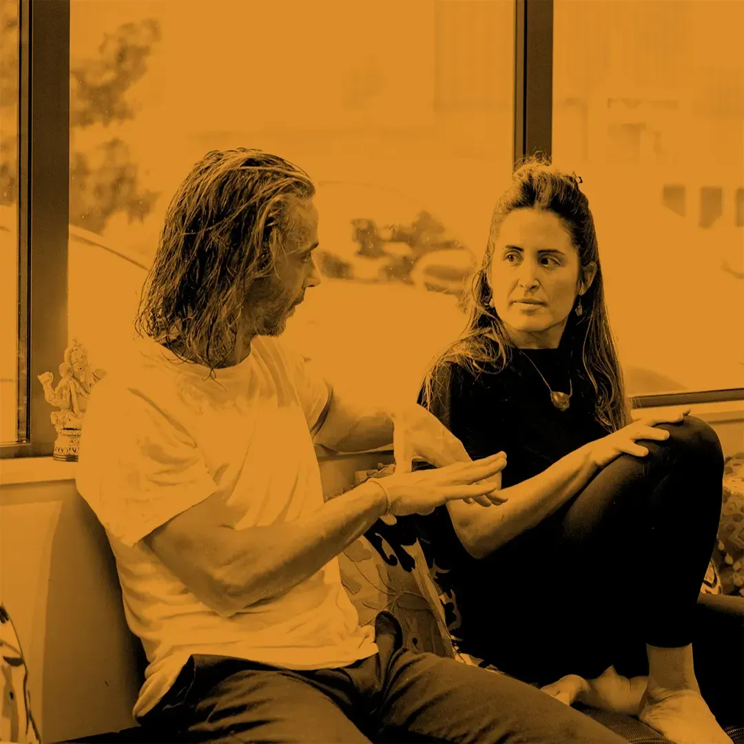 Vic and Student in Flow Reception Debrief