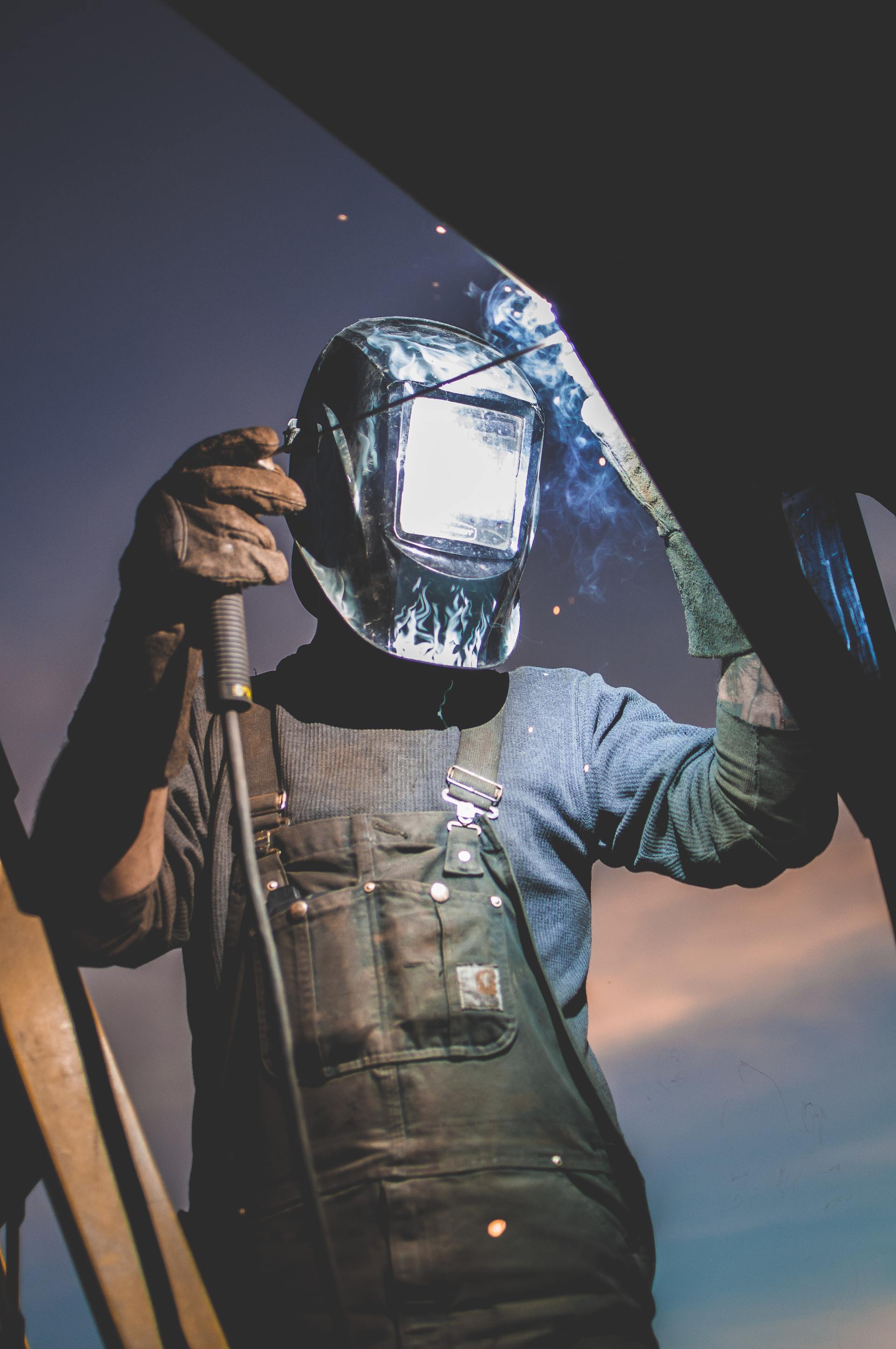 metal fabricating on a project in the fab shop.