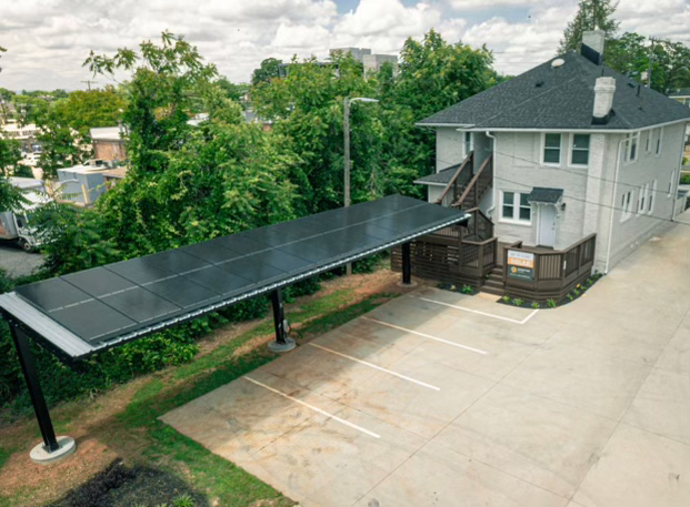 Solar carport parking structure by Perfection Solar
