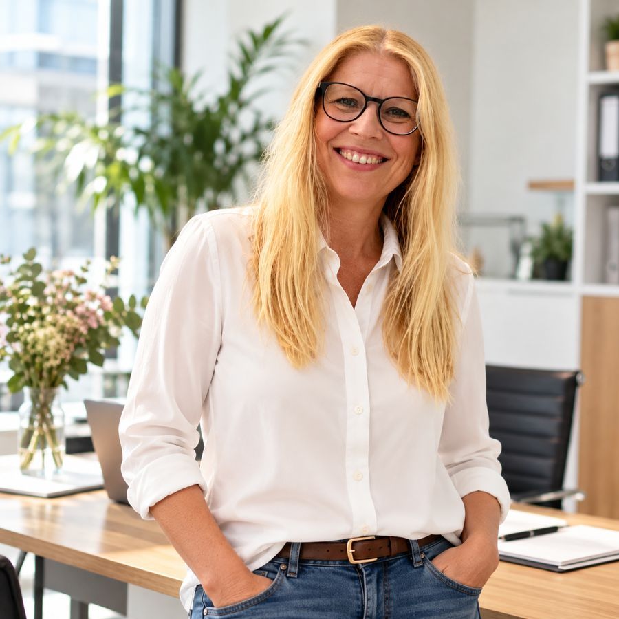 Heike Löchner in ihrer Online-Praxis Deine Naturtherapie