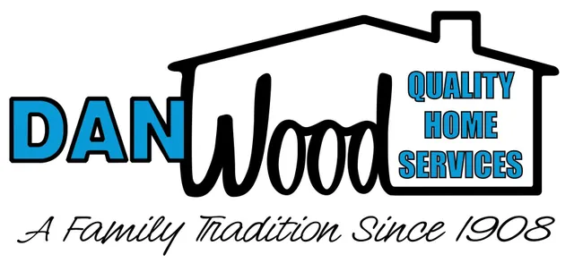 The logo for Dan Wood Home Services is a family tradition since 1908.