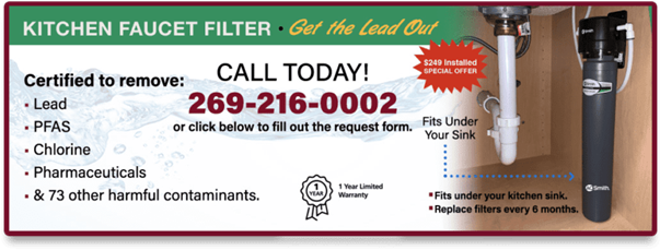 A kitchen faucet filter is certified to remove lead and other harmful contaminants