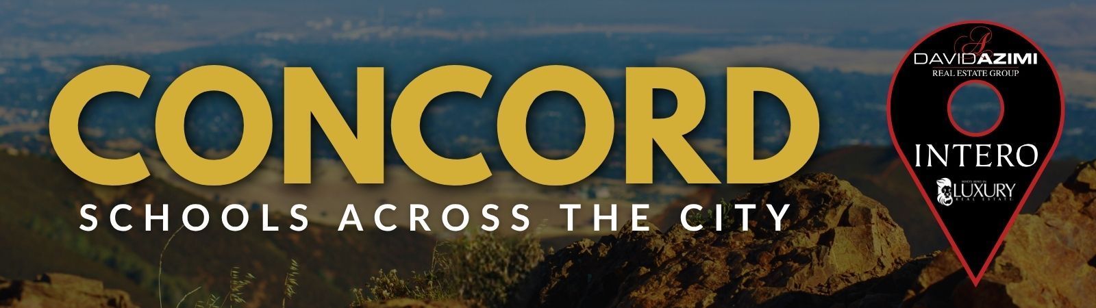 CONCORD Education & Community banner with red text and a heart-shaped INTERCO logo on a mountain backdrop