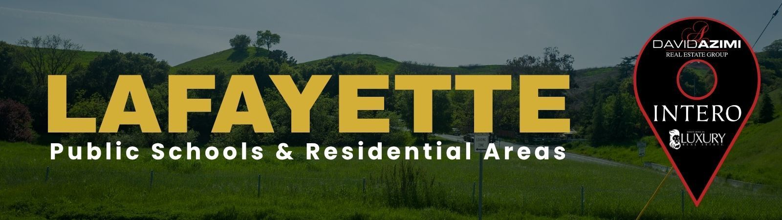 Lafayette Schools & Exceptional Living banner with green field and red, black, and white logo