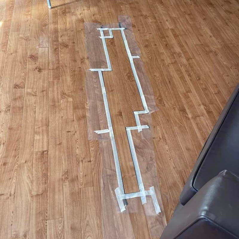 Before shot of vinyl plank floor repair by Advanced Floor Care, Bendigo