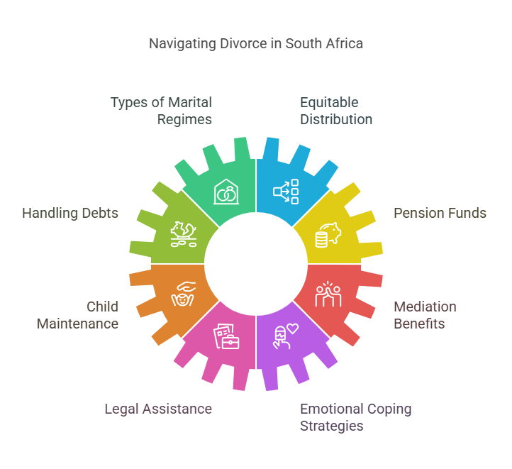 A diagram showing the different types of divorce in south africa