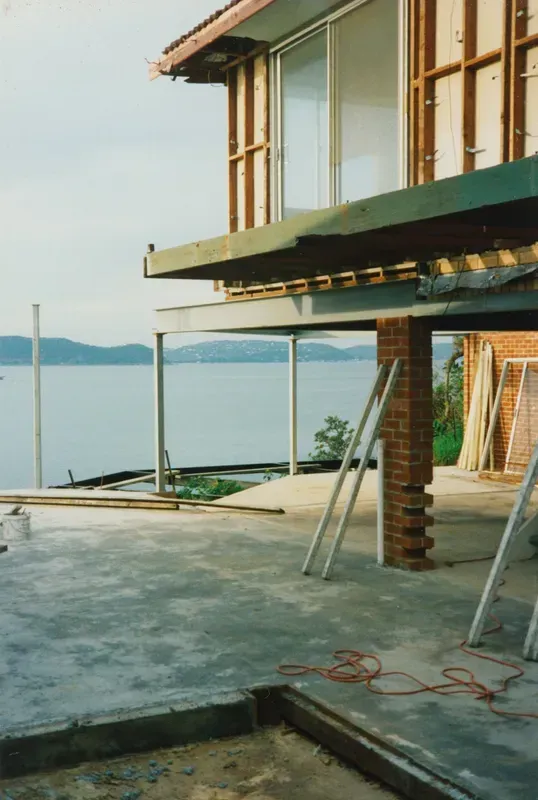 Seaside House Under Construction with Concrete Patio — Boyne Building & Renovations in Ponto, NSW