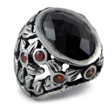 Anillo de plata envejecida