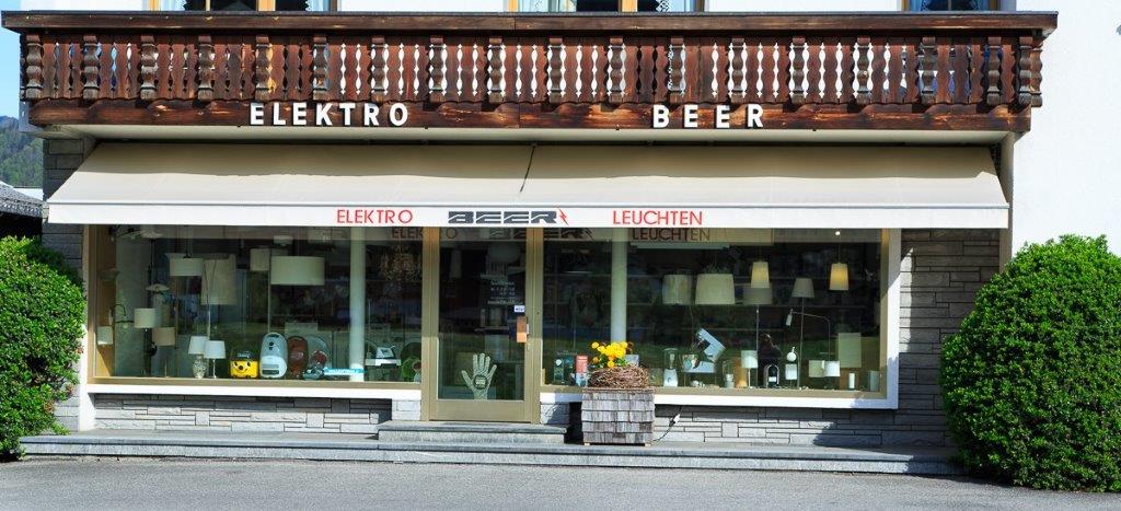 Eine Ladenfront mit dem Wort „Bier“ darauf