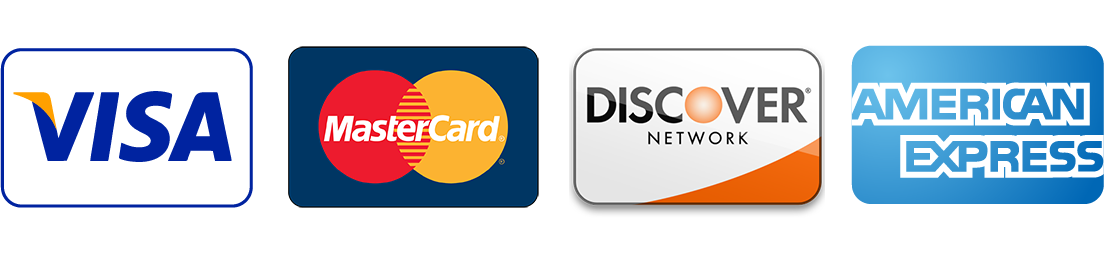 VISA, MasterCard, Discover & American Express Icons