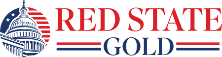 Red State Gold Group logo with red and blue Capitol dome graphic and bold red and gold text