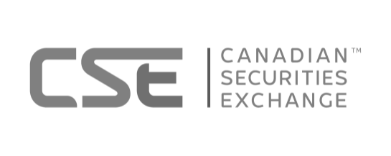 The logo for the canadian securities exchange is black and white.