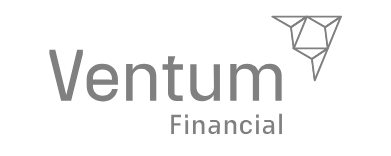 A logo for ventum financial with a diamond in the middle.