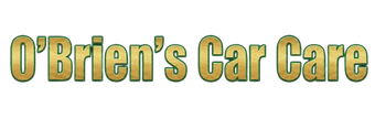 O'Brien's Car Care logo in gold and green text on a white background