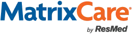 The blue and orange MatrixCare logo with the text