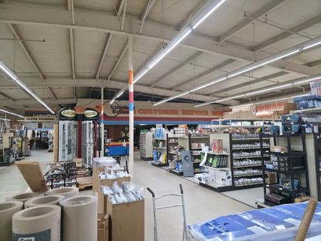 Frost Lumber Co Inc building supply store interior, Thibodaux Louisiana