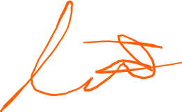 A close up of a person 's signature on a white background.