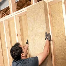 Whitecap Builders installed Rockwool insulation during a framing project in Lincolnville, Maine.