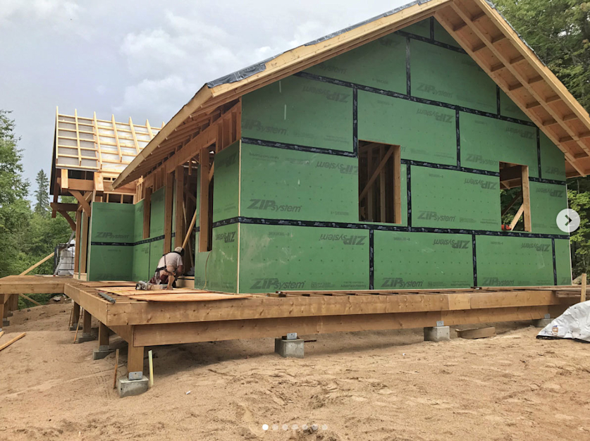 Whitecap Builders framed a new home addition using ZIP System sheathing and tape in Searsmont, Maine.