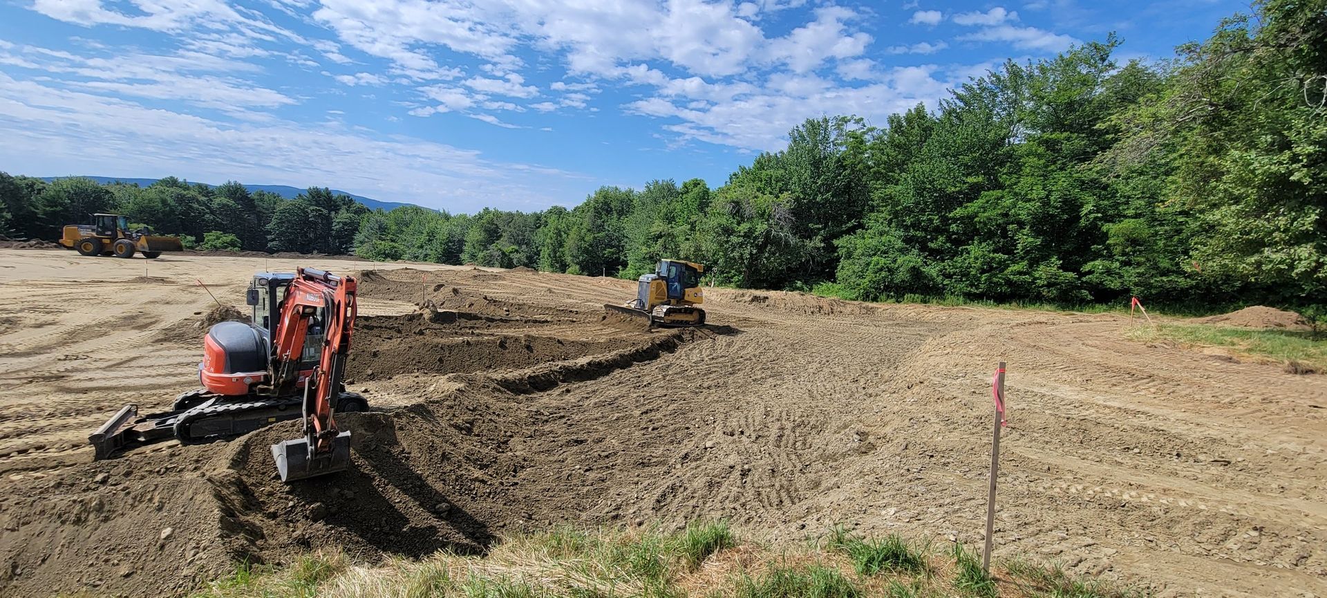 Whitecap Builders performed earthwork and layout prep for a foundation project in Searsmont, Maine.