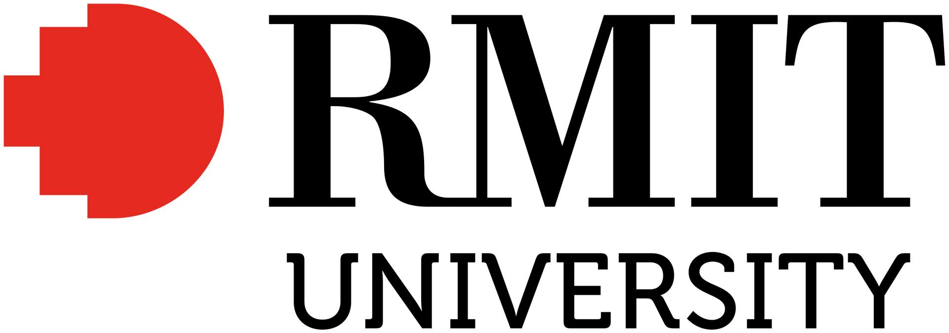 RMIT University logo: red circular mark and black text on white background
