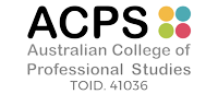 ACPS logo with colorful dots and text “Australian College of Professional Studies” and TOID 41036