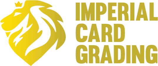 Gold lion shield logo with “IMPERIAL CARD GRADING” text on a white background