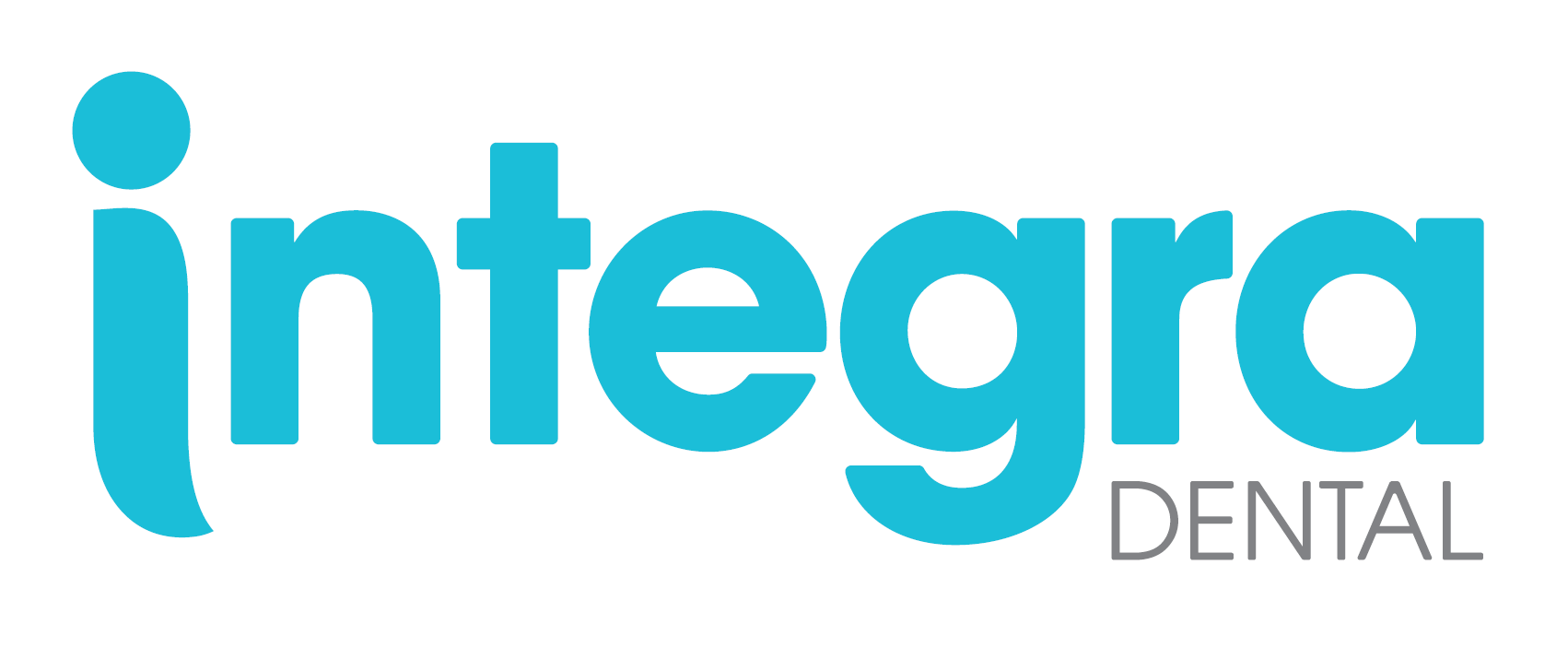 Integra Dental logo in turquoise and gray text on a white background