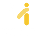 Yellow stylized lowercase “i” on a white background