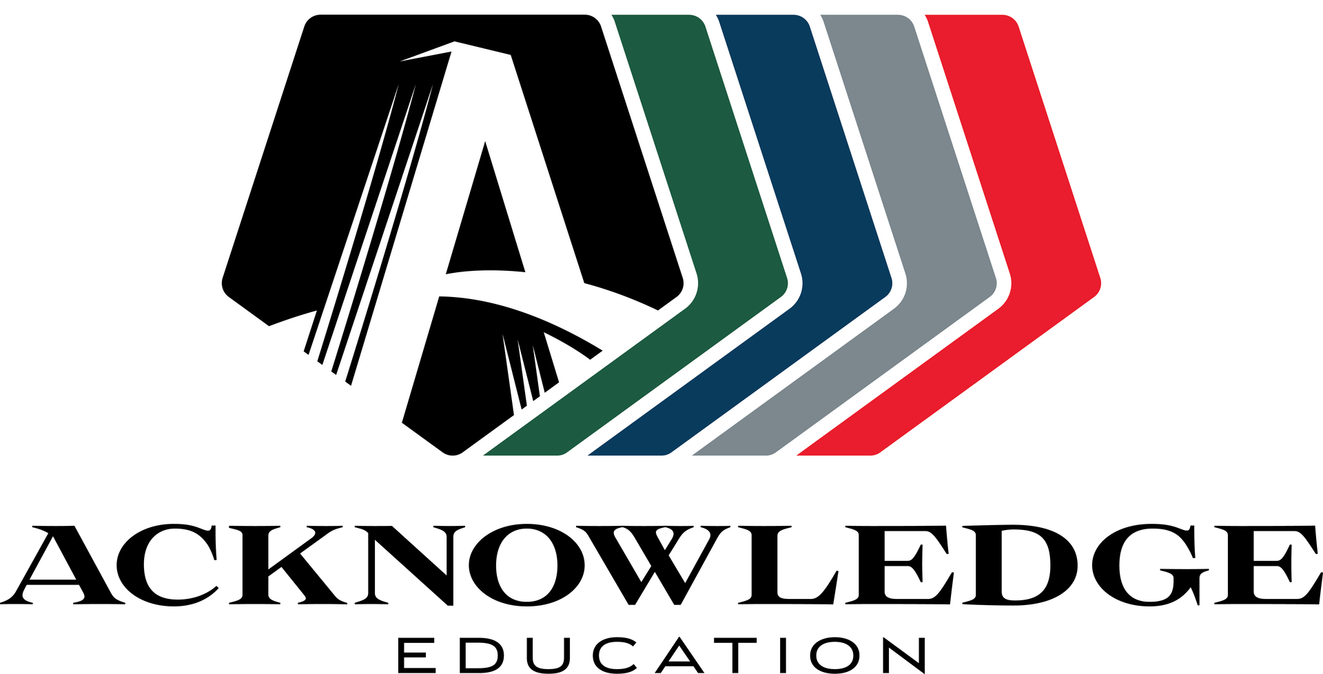 Acknowledge Education logo with stylized black, teal, gray, and red “A” above the company name