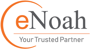 ENoah logo with orange and gray text and the tagline “Your Trusted Partner”