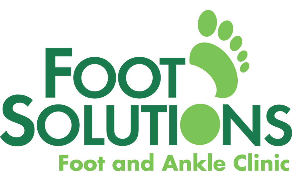 Foot Solutions logo with green foot graphic and “Foot and Ankle Clinic” text