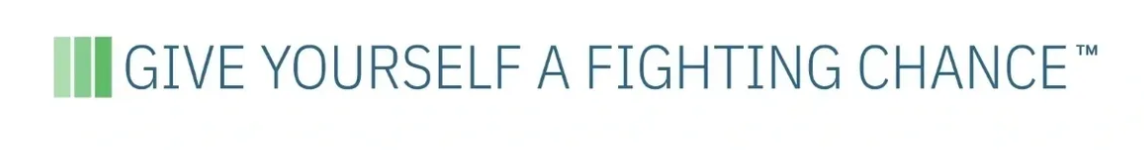Green-and-white logo with the slogan “GIVE YOURSELF A FIGHTING CHANCE”