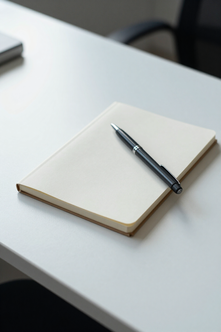 Professional real estate office workspace