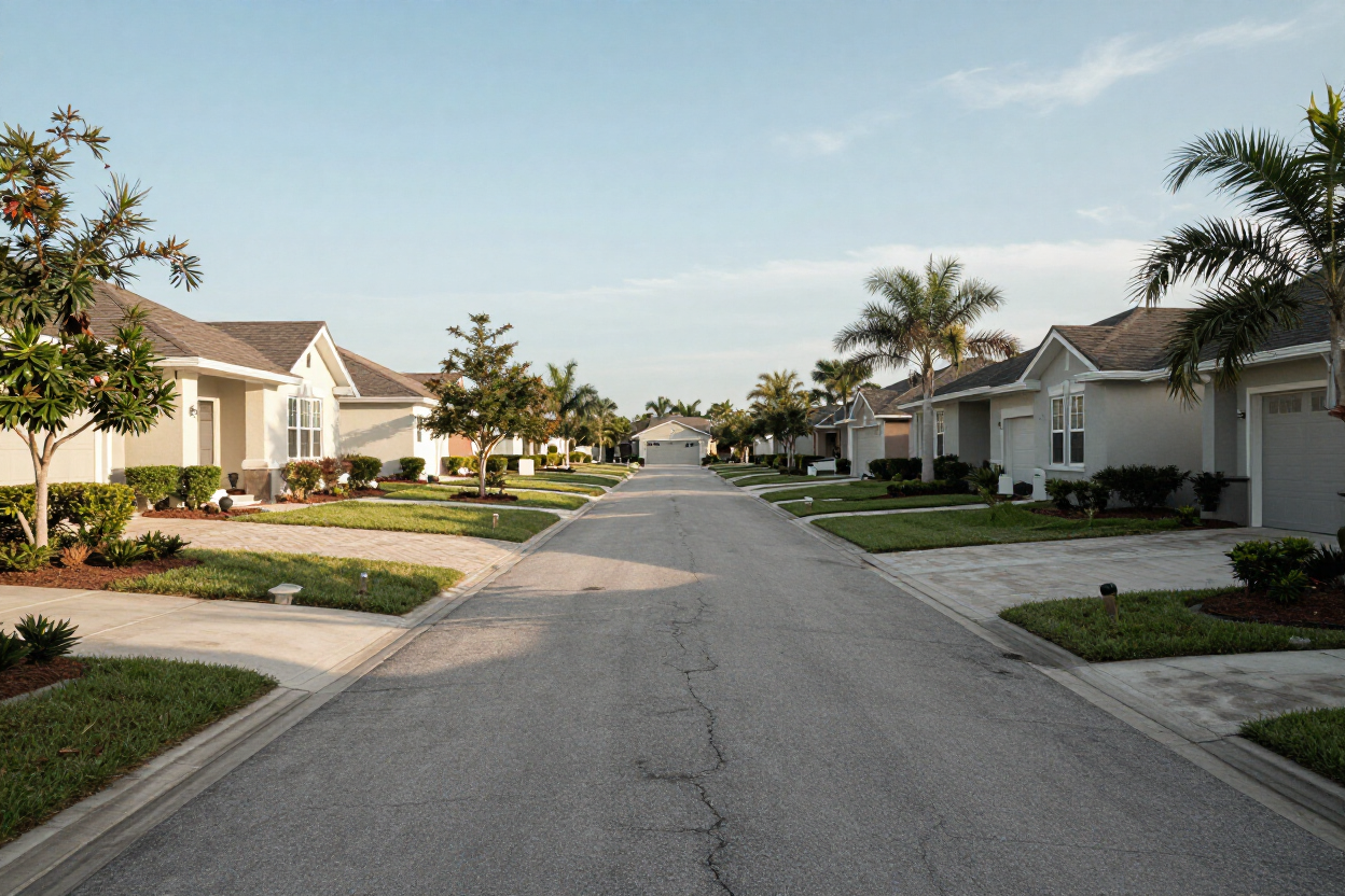 Well-maintained Florida residential neighborhood