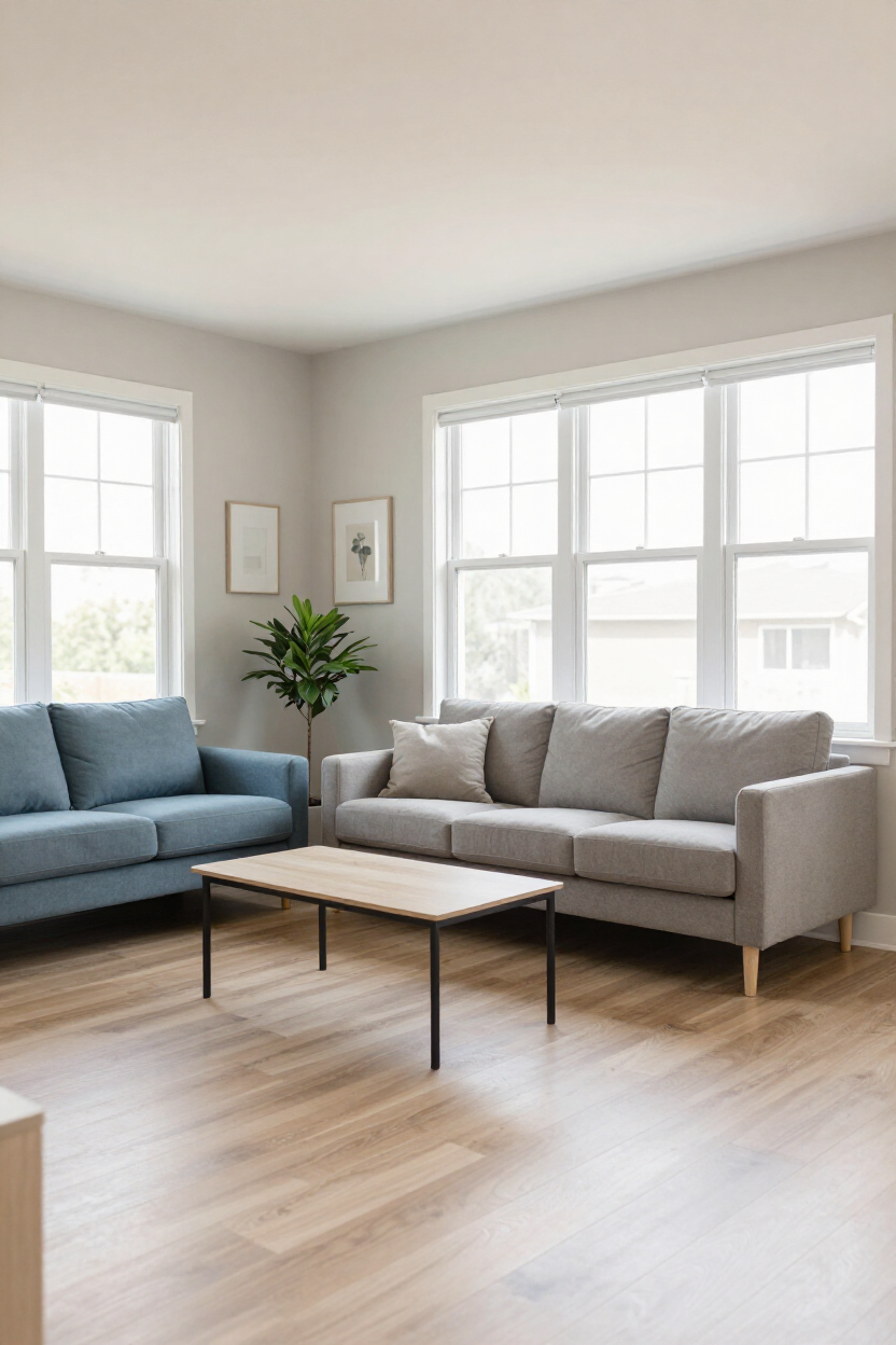 Clean and bright interior of a well-kept single-family rental home
