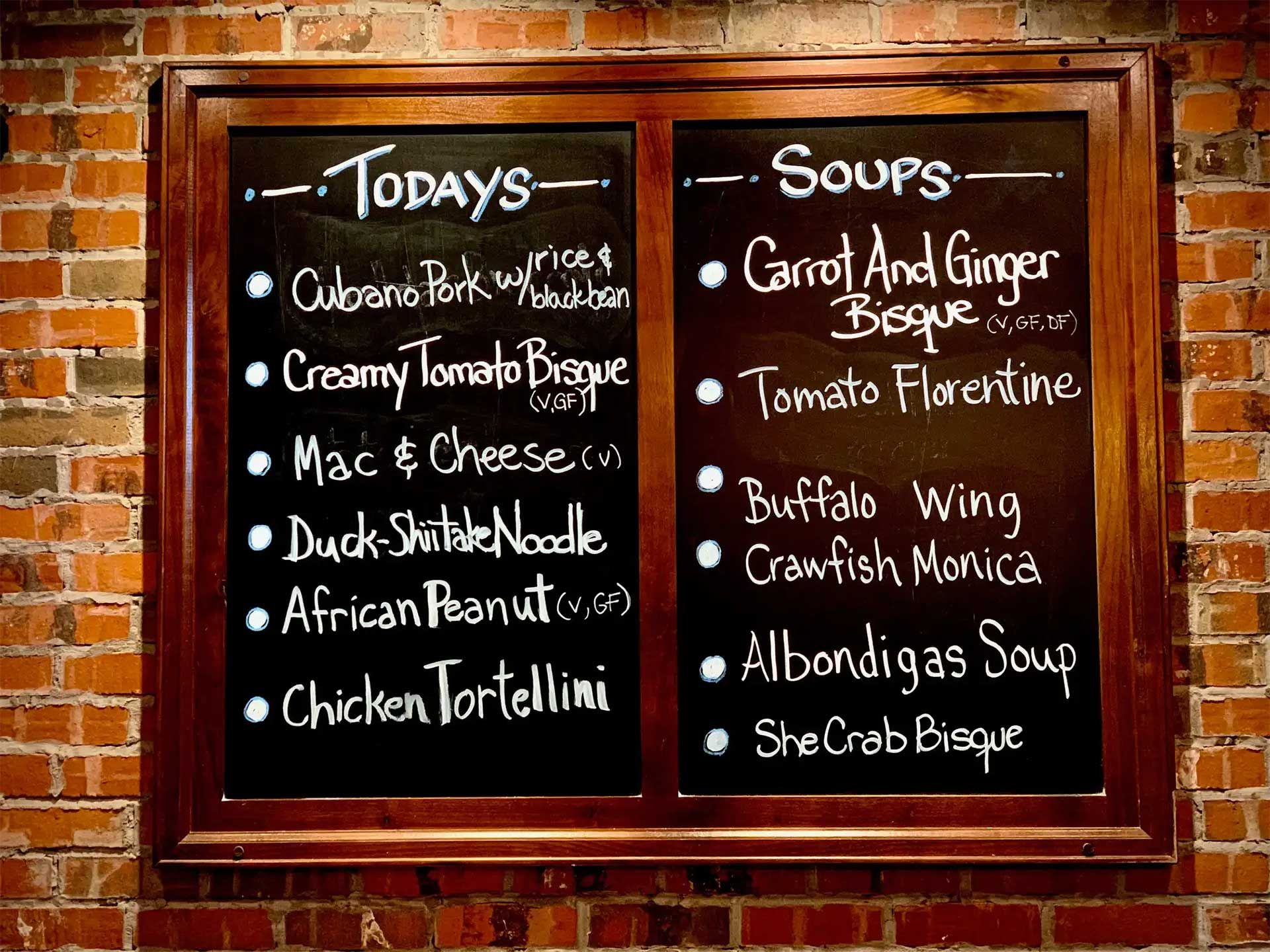 menu board
