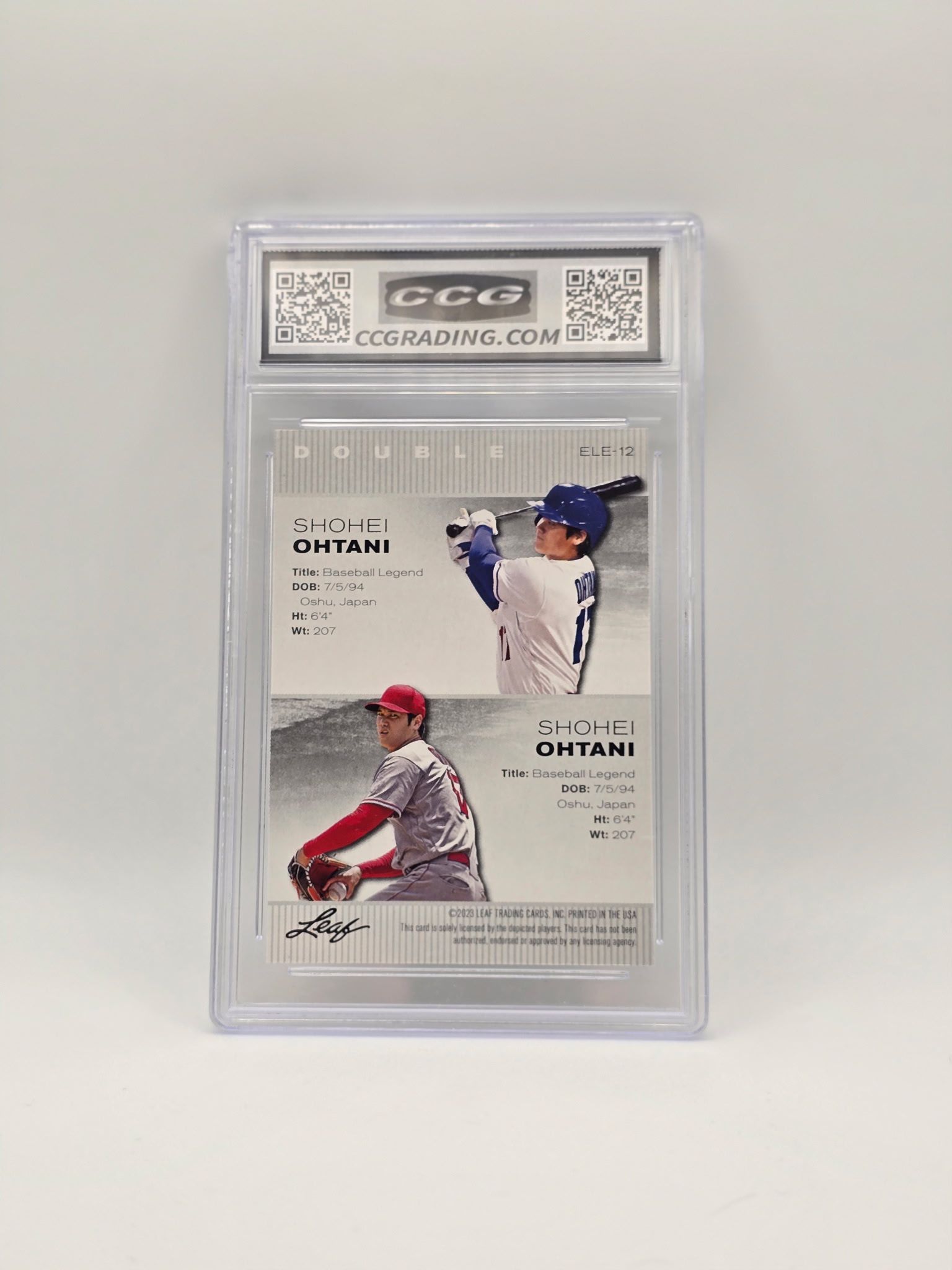Shohei Ohtani #ELE12 CCG  Gem Mint 10  Graded Slab