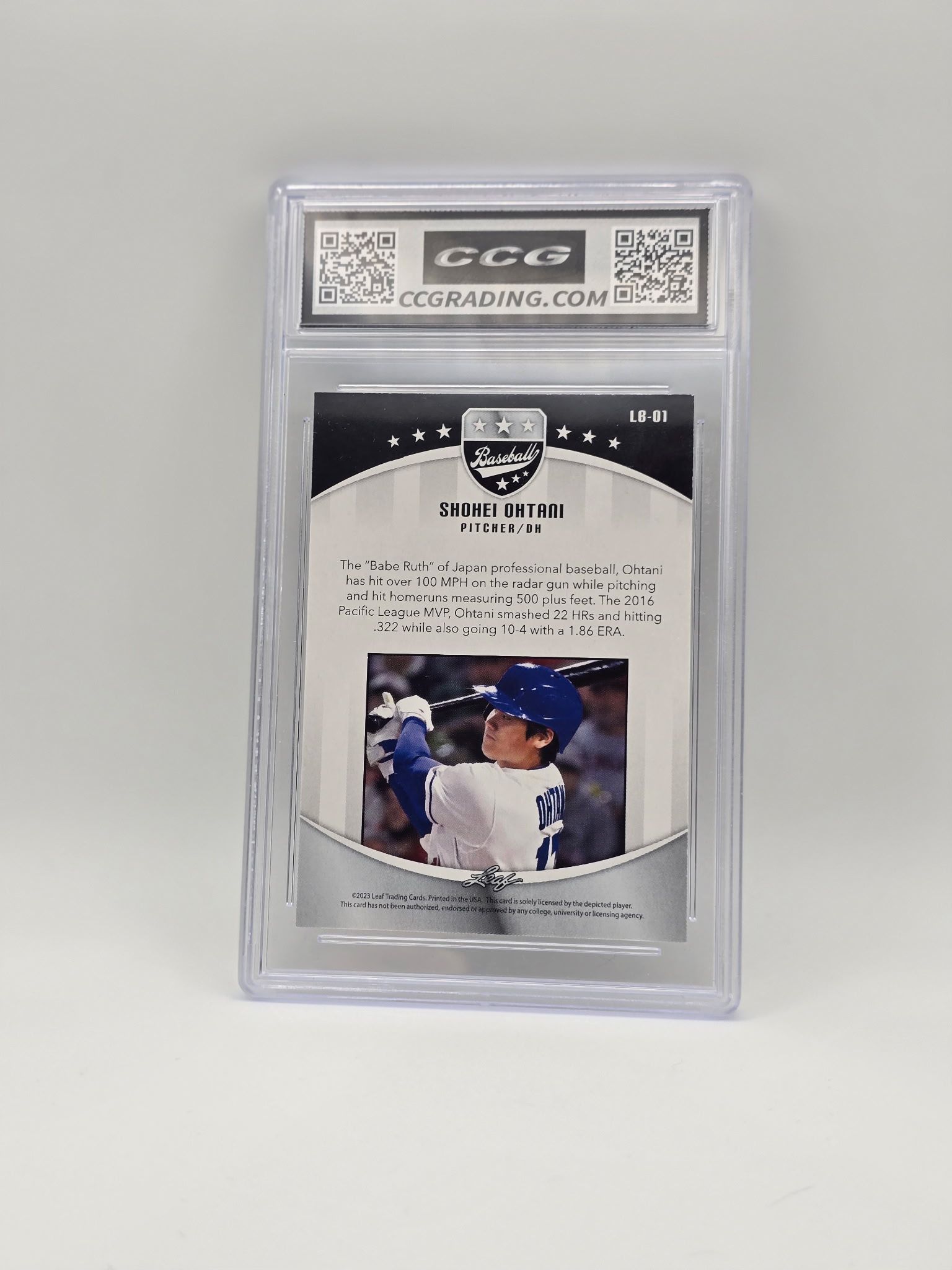 Shohei Ohtani #LB01 CCG  Gem Mint 10  Graded Slab