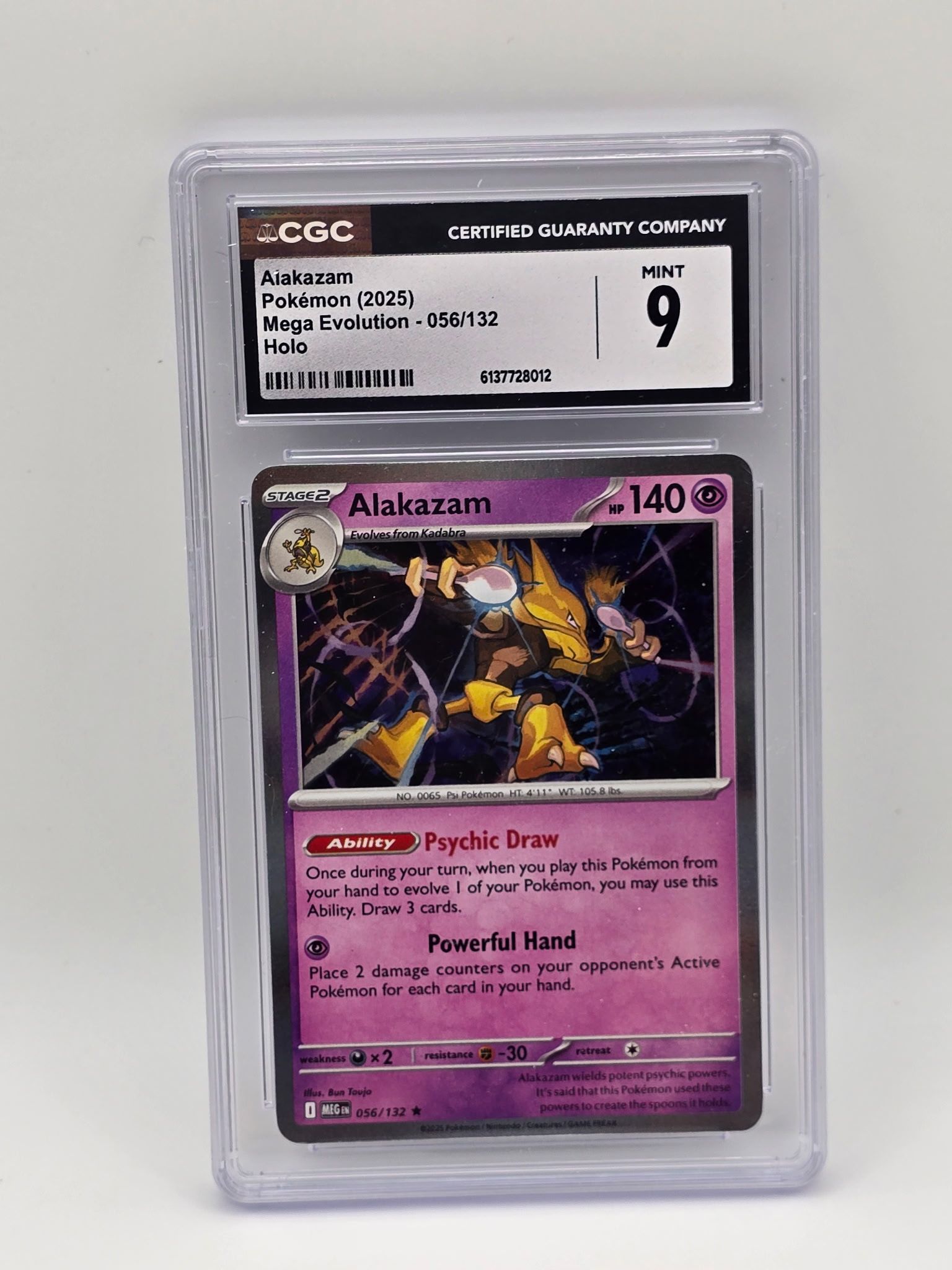 ALAKAZAM #056 2025 POKEMON MEG EN-MEGA EVOLUTION CGC 9