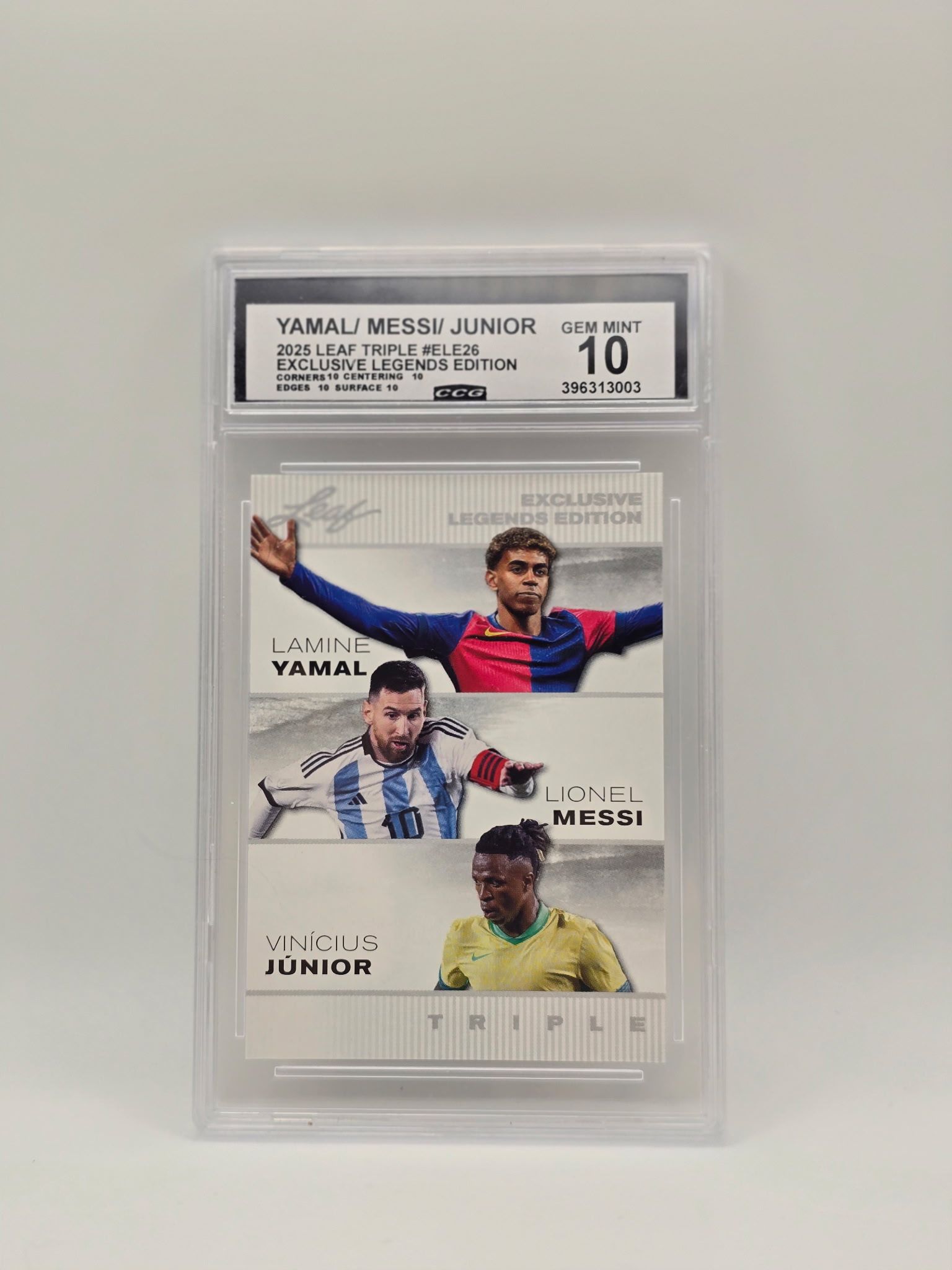 Yamal/Messi/Vini JR CCG Gem Mint 10 Graded Slab