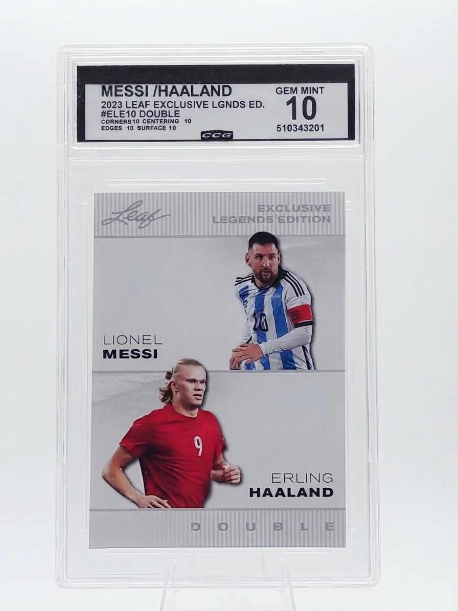 Messi/Haaland 2023 Legends #ELE 10 Double CCG Gem Mint 10