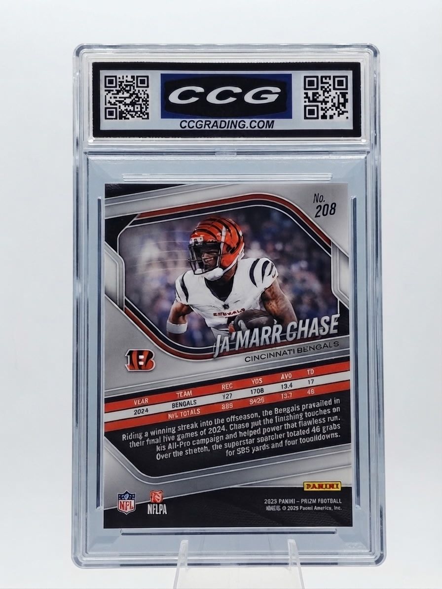Jamarr Chase 2025 Panini Prizm #208 CCG Gem Mint 10