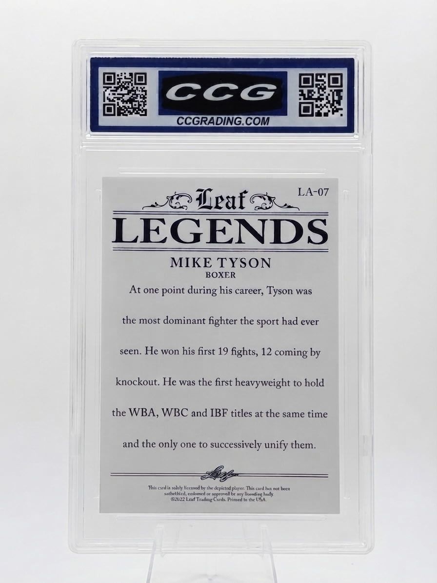 Mike Tyson 2022 Leaf Legends #LA07 CCG Gem Mint 10